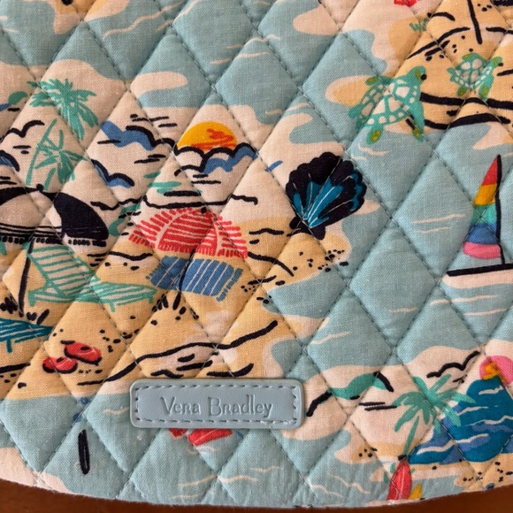 Vera Bradley Women’s Outlet Cotton Bucket Crossbody - Beach Treasures design - Picture 4 of 8